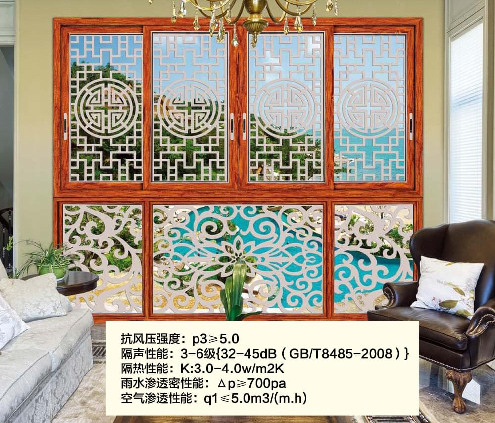 罗马120系列推拉窗效果图 一